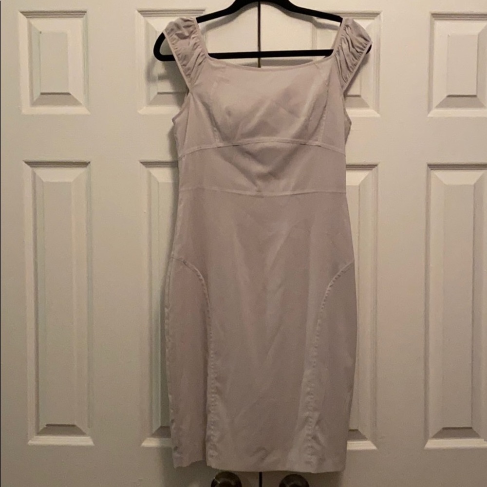 Nude shift dress